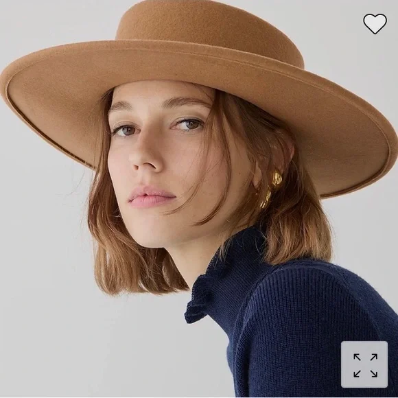 J. CREW Wool Boater Hat Made In Italy New With Tag display picture 1